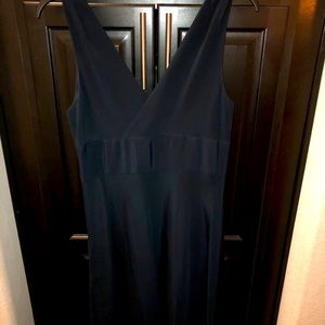 Navy J. Crew silk dress